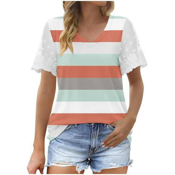 ChaoHeng Women Blouses Plus Women Summer T-Shirts Fashion Woman Casual V-Neck Vintage Solid Mesh Blouse Short Sleeve T-Shirt Summer