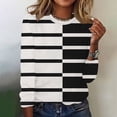 thumbnail image 1 of ChaoHeng Women Casual Long Sleeve Print Round Neck Loose T-Shirt Blouse Tops,Women's Sweatshirts and Hoodies Plus Size New Trendy(Black,M), 1 of 4