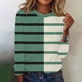 thumbnail image 1 of ChaoHeng Women Casual Long Sleeve Print Round Neck Loose T-Shirt Blouse Tops,Women's Sweatshirts and Hoodies Plus Size New Trendy(Green,S), 1 of 4
