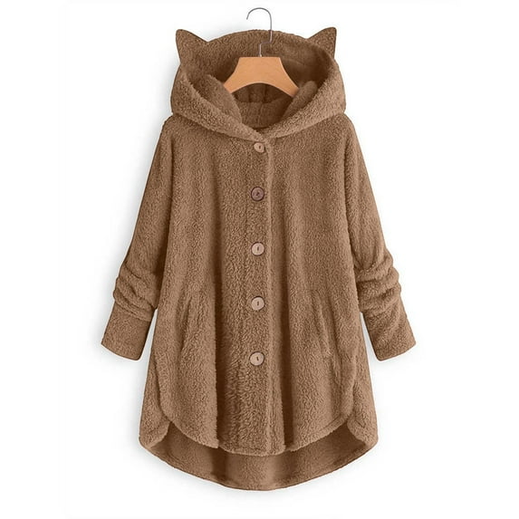 ChaoHeng Women Coats Clearance Under $$25.00 Up to 65% Off,Fashion Woman Long Sleeve Open Front Outerwear Solid Blouse Coat Tops Button Blouse