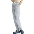 thumbnail image 1 of ChaoHeng Women Pants Clothing under $10 Women's Medical Scrub Pants with Drawstring Solid Color Stretch Nursing Uniforms Quick-Dry Healthcare Workwear,Gray S, 1 of 4