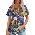 thumbnail image 1 of ChaoHeng Womens Tops Clearance under $10 Ladies' Round Neck Short Sleeve Loose Casual Printed Top, 1 of 6