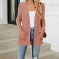 thumbnail image 1 of ChaoHeng Women's Fashion Brushed Stripe Long Sleeve Cardigan Coat,Ladies Jackets Lightweight Petite New Trendy(Pink,XXL), 1 of 4