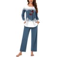 thumbnail image 1 of ChaoHeng Womens 2 Piece Outfit Lounge Set 2025 Christmas $10(Navy,XXL), 1 of 7