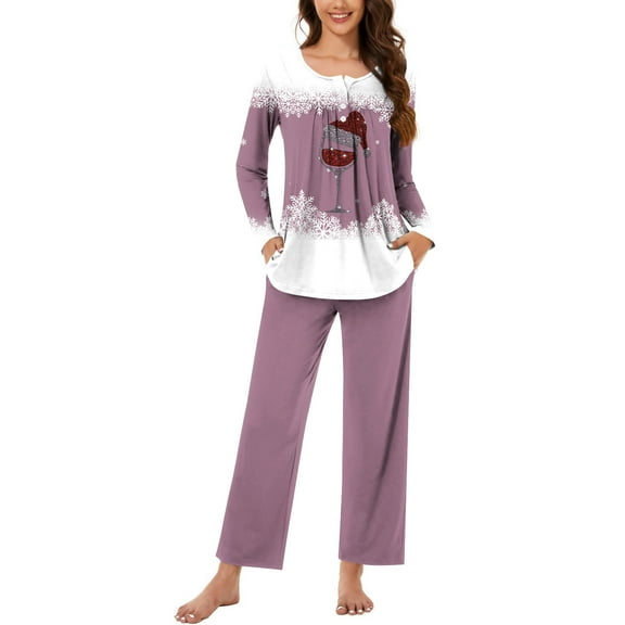 Spring !ChaoHeng Womens 2 Piece Outfit Lounge Set 2025 Christmas $10(Purple,M)
