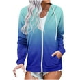 thumbnail image 1 of ChaoHeng Womens Coats and Jackets Winter,Women Fashion Printed Blouse Long Sleeve Tops Sweatshirt Pockets Hoodied Coat,Blue,L, 1 of 5