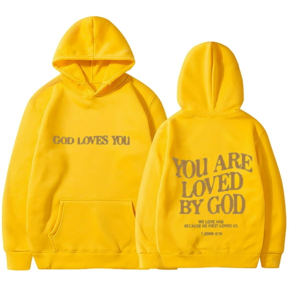 ChaoHeng Womens Jackets and Coats Under $10,Womens Hooded Pullover Long Sleeve Pocket Sweatshirt Women's Fashion Pants Letter Printing Sweatshirt Set,Yellow,S