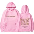 thumbnail image 1 of ChaoHeng Womens Jackets and Coats Under $10,Womens Hooded Pullover Long Sleeve Pocket Sweatshirt Women's Fashion Pants Letter Printing Sweatshirt Set,Pink,M, 1 of 2