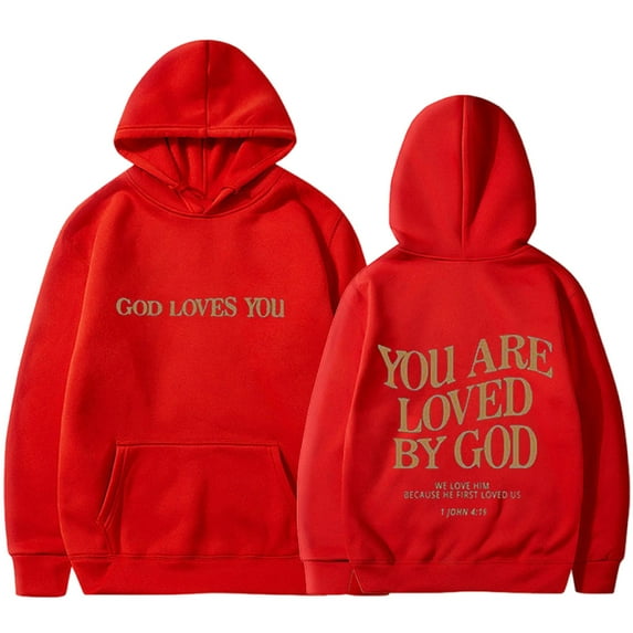 ChaoHeng Womens Jackets and Coats Under $10,Womens Hooded Pullover Long Sleeve Pocket Sweatshirt Women's Fashion Pants Letter Printing Sweatshirt Set,Red,S