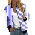 thumbnail image 1 of ChaoHeng Womens Jackets and Coats Clearance Up to 45% Off,Women's Printed Cardigan Jacket Zippered Jacket Long Sleeved Casual Jacket(Purple,S), 1 of 5