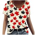 thumbnail image 1 of ChaoHeng Womens Tops Clearance under $5 New & Trending Fashion Women Summer Print V-Neck T-Shirt Short Sleeve Casual Blouse Tops, 1 of 4