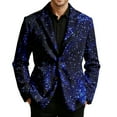 thumbnail image 1 of ChaoLingNeng Mens Mardi Gras Blazer, Relaxed Fit Carnival Print Suit Jackets Holiday Party Corduroy Button Blazers Fall Fashion Warm Mens Sport Coats And Blazers, 1 of 5