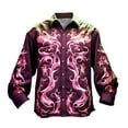 thumbnail image 1 of ChaoLingNeng Mens Party Shirt 3Xl,Dark Gothic Festival Print Button Front Shirt for Casual Wear And Events,Carnival Fashion Lightweight Casual Tops, 1 of 3