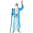 thumbnail image 1 of ChaoLingNeng Mens Shepherd Nativity Outfit for Christmas, Shepherd Robe Headscarf Medieval Nativity Set Church & Holiday Programs Adult Role Play Party Wear, 1 of 4