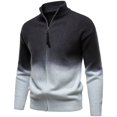 thumbnail image 1 of ChaoLingNeng Mens Sweaters 103Xl Men's Cable Knit Collar And Button Pullover Sweater Casual Long Sleeve Stand Collar Button Knitted Polo Sweaters, 1 of 4