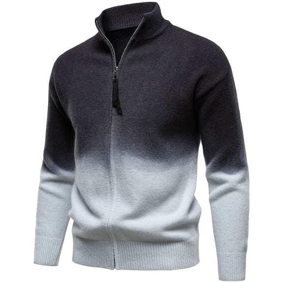 ChaoLingNeng Mens Sweaters 103Xl Men's Cable Knit Collar And Button Pullover Sweater Casual Long Sleeve Stand Collar Button Knitted Polo Sweaters