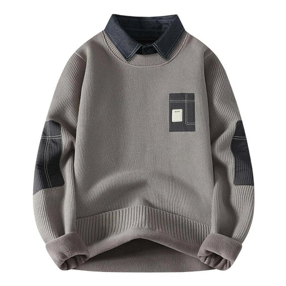 ChaoLingNeng Mens Sweaters And Pullovers Knit Sweaters Men Lightweight Mock Neck Knit Pullover Slim Fit Comfortable Warm Fall Winter Tops