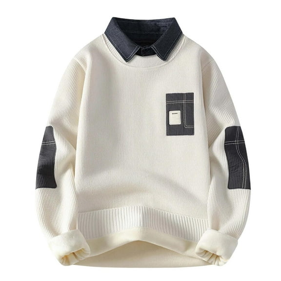 ChaoLingNeng Mens Sweaters And Pullovers Knit Sweaters Men Lightweight Mock Neck Knit Pullover Slim Fit Comfortable Warm Fall Winter Tops