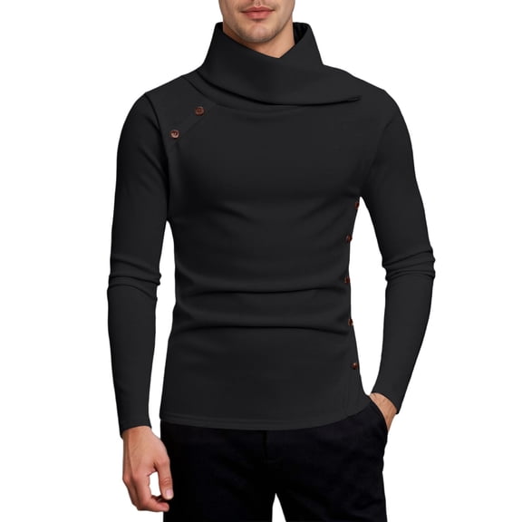 ChaoLingNeng Mens Sweaters Casual Solid Color Cable Knit Crewneck Sweater Soft Pullover Sweaters for Men Classic Pullover Sweaters with Ribbing Edge