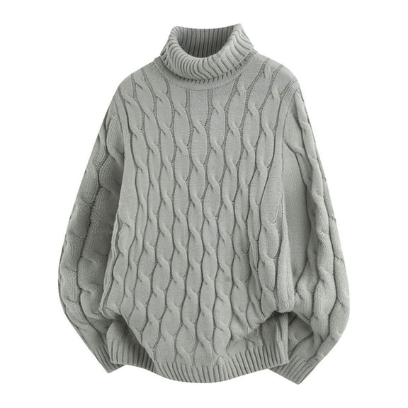 ChaoLingNeng Mens Winter Lined Hooded Sweater Long Sleeve Pullover Warm Knitted Outerwear Casual Soft Comfortable Button Knitted Sweaters