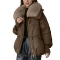 thumbnail image 1 of ChaoLingNeng Puffer Womens Coats, Women's Winter Puffer Coats Hooded Zip Up Casual Thickened Down Jackets Trendy Warm Clothes Outerwear, 1 of 4