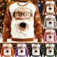 thumbnail image 1 of ChaoLingNeng Santa Christmas Sweaters for Men 2025 Funny Christmas Sweatshirts Crewneck 3D Printed Xmas Holiday Pullover Shirts, 1 of 5