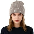 thumbnail image 1 of ChaoLingNeng Wool Beanie for Women, Lined Large Winter Hat, Big Knitted Beanie Ski Skull Cap Soft Thermal Cold Weather Outdoor Sports, 1 of 4