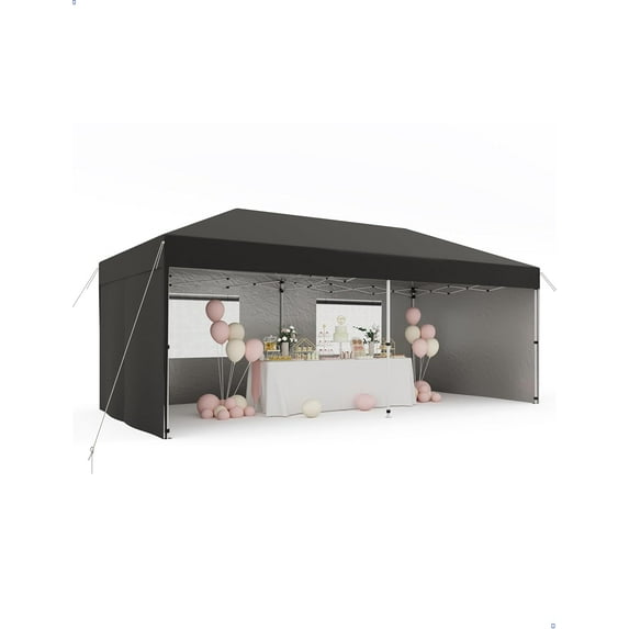 ChaoLink 10'x20' Pop Up Canopy Tent with 210D Oxford Fabric, Portable Instant Commercial Canopy with 4Pcs Sidewalls