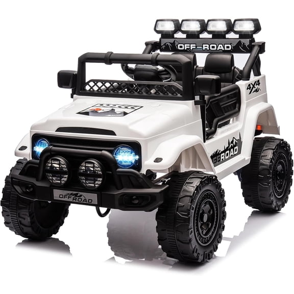 ChaoLink 12V Electric Ride On Truck Car for Kids with Remote Control, Spring Suspension, LED Lights, Bluetooth, Music & Horn