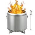 thumbnail image 1 of ChaoLink 16.5in Smokeless Fire Pit with Air Switch, Wood Burning Portable Stainless Steel Firepit with Stand and Ash Pan for Courtyard & OutdoorC, 1 of 7