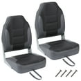 thumbnail image 1 of ChaoLink 2 Pack High Back Folding Boat Seats - Thickened Sponge Padding, Stainless Steel Screws Included, 1 of 7
