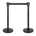 thumbnail image 1 of ChaoLink 2 Packs Black Crowd Control Stanchions with Retractable Belts – 6.5 ft Height Barriers for Store Queues, Easy Assembly, 1 of 7