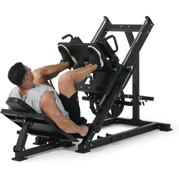 ChaoLink 2-in-1 Adjustable Leg Press & Hack Squat Machine – Full Lower Body Workout with Weight Storage for Home Gym