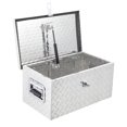 thumbnail image 1 of ChaoLink 20 Inch Aluminum Diamond Plate Tool Box with Lock & Keys, Heavy Duty Waterproof Truck Storage Organizer Chest for Pickup Bed, RV, Trailer/Van, Side Handle, 1 of 6