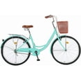 thumbnail image 1 of ChaoLink 26" Beach Cruiser Bike for Women, Basket, Single Speed, Step-Through Frame, Adjustable Seat, City, 1 of 7