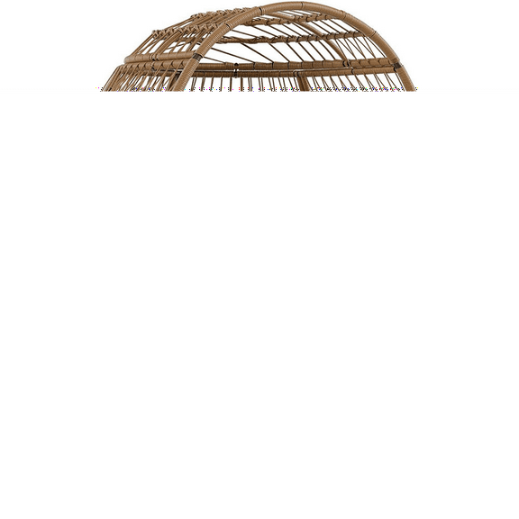 ChaoLink 360°Oversize Swivel Egg Chair Outdoor, Heavy-Duty Steel Wicker Egg-Shaped Chair w/4 Cushions, Patio Rotating Rattan Egg Basket Lounge Seat for Patio, Porch, Backyard