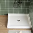 thumbnail image 1 of ChaoLink 36x36 Inch Right Drain Shower Pan – Lightweight ABS Single Threshold Base with Non-Slip Textured Surface & Drain Kit Easy Install, 1 of 8