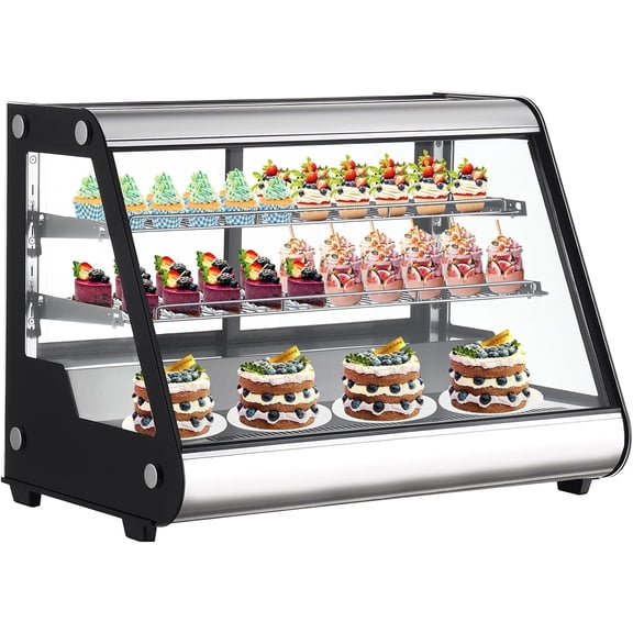 ChaoLink 4.6 Cu.Ft. Commercial Fridge Display Refrigerator - Countertop Mini Beverage Cooler with Tempered Glass Door