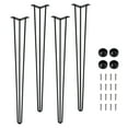 thumbnail image 1 of ChaoLink 40 inches H Hairpin Furniture Legs, Metal Table Legs for Nightstand, Coffee Table, Desk, etc with Rubber Floor Protectors, Black 4PCS Hairpin, 1 of 7