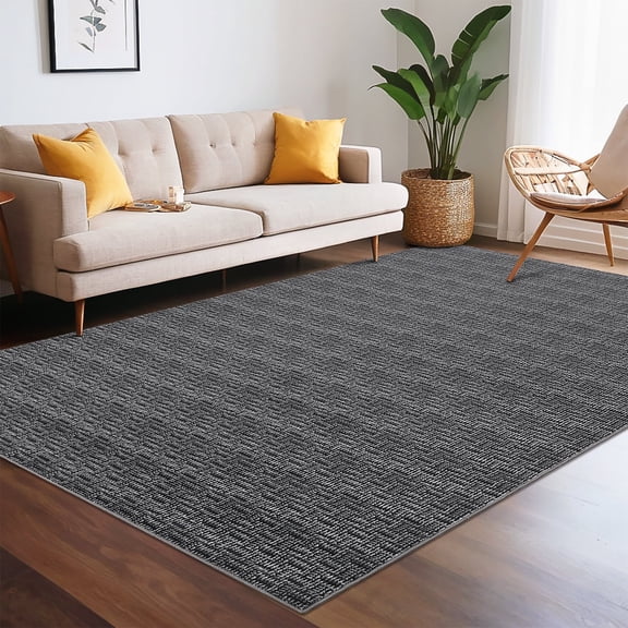 ChaoLink |558|Carpets Area Rugs, 1150Gsm Velvet, Washable Folding Simulation Printed Carpet, Modern-Sublimation, Black, 10x13ft|