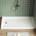 thumbnail image 1 of ChaoLink 60x32 Inch Right Drain Shower Pan – Lightweight ABS Single Threshold Base with Non-Slip Textured Surface & Drain Kit Easy Install, 1 of 8