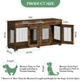 thumbnail image 1 of ChaoLink 71'' Double Dog Crate Furniture, XXL Wooden Dog Kennel TV Stand, 3 Drawers, Removable Divider, Double Doors, 1 of 5