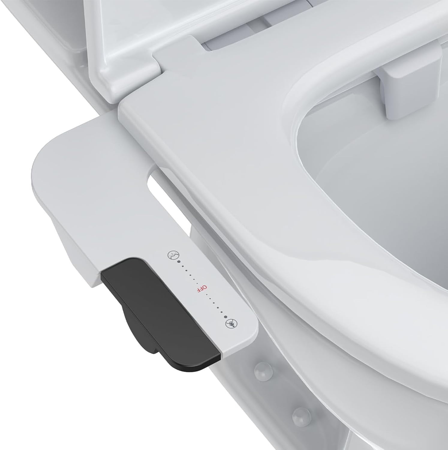 ChaoLink Bidet Attachment for Toilet with Water Pressure Control and Self-Cleaning Dual Nozzles, Black Toggle
