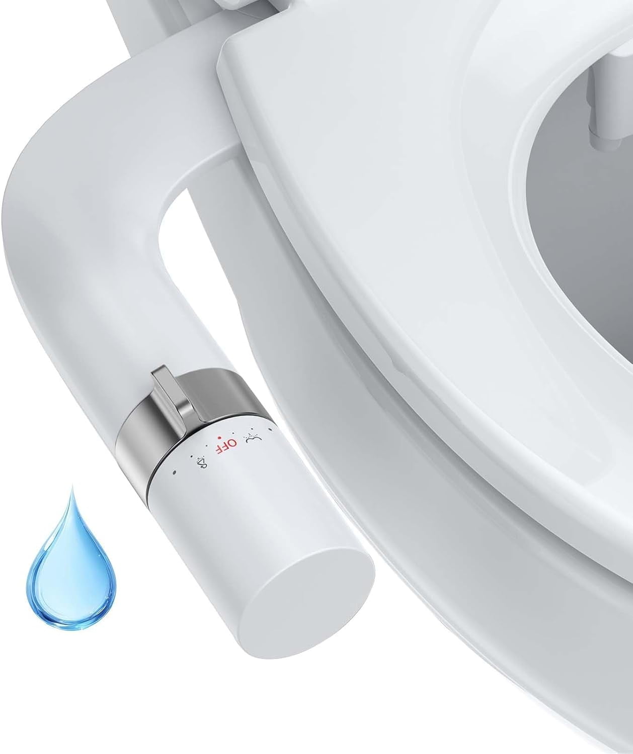 ChaoLink Bidet Attachment for Toilet with Water Pressure Control and Self-Cleaning Dual Nozzles