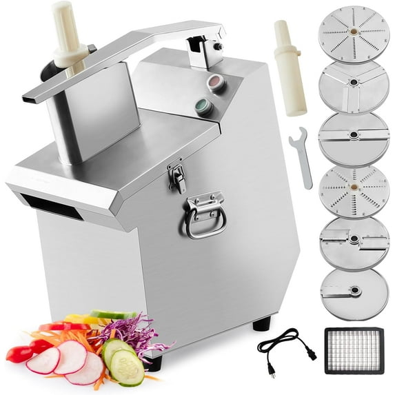 ChaoLink Commercial Food Processor, 6-Blade Electric Slicer & Shredder, Multipurpose for Kitchen Restaurant