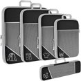 thumbnail image 1 of ChaoLink Compression Packing Cubes, 5 Pack Expandable Travel Luggage Organizer Bags, Double Zipper Cubes, 1 of 5