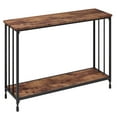 thumbnail image 1 of ChaoLink 33.5in Glass Shelf Console Table with Metal Frame, Industrial Behind Couch TableRetro color, 1 of 8