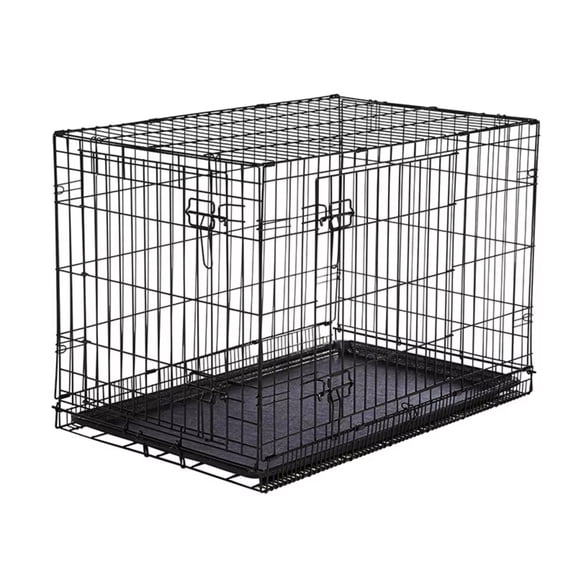 ChaoLink Crate Folding Portable Animal Cage Homes for 24 Dual Door Metal with Slide-Out Tray Indoor/Outdoor Carrier for Rabbits Rats Inch Chinchillas For Small Pets Pet Small Dogs Cats