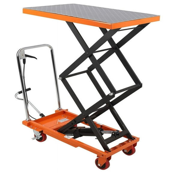 ChaoLink Double Scissor Hydraulic Lift Table Cart, 770 Lbs Capacity with 59inch Lift Height