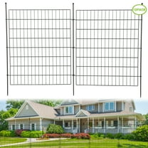ChaoLink Garden Fence,10 Panels No Dig Decorative Fence for Outdoor ,Yard, Patio,29*32 In Animal Barrier Rustproof Metal Wire Panel,Temporary Dog Fence Flat topFlat top 29wĂ—32h in